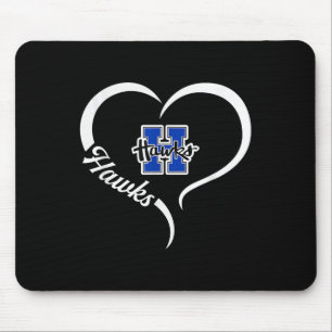 Hillsboro Hawks Logo Half Heart Slogan Hs  Mouse Mat