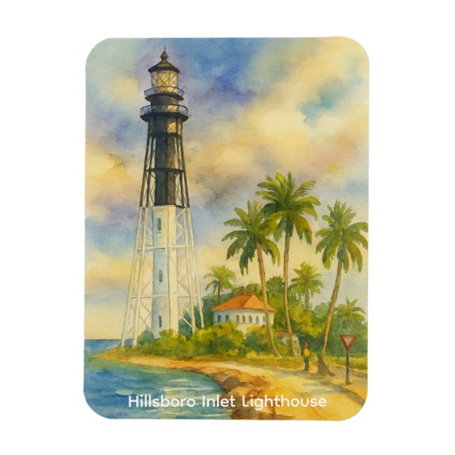 Hillsboro Inlet Lighthouse Flexible Photo Magnet (Vertical)