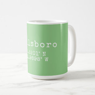 Hillsboro Oregon Latitude Longitude  Coffee Mug