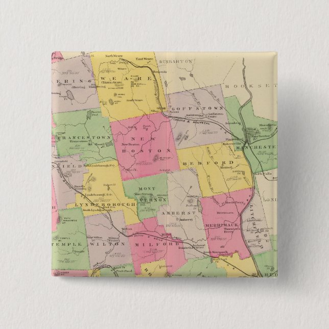 Hillsborough County 15 Cm Square Badge (Front)