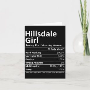 Hillsdale Girl Nj New Jersey Funny City Home Roots Card