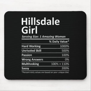 Hillsdale Girl Nj New Jersey Funny City Home Roots Mouse Mat