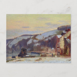 Hillside at Croisset under snow Postcard
