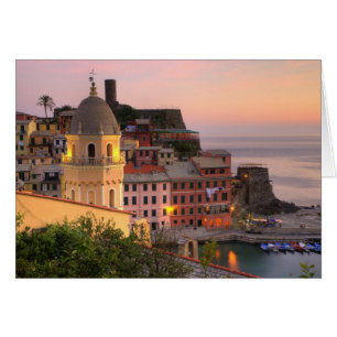 Hillside town of Vernazza in the evening, Cinque