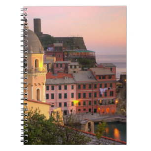 Hillside town of Vernazza in the evening, Cinque Notebook