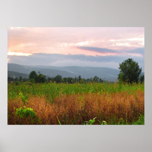 Hilltop at Sunset Poster (Front)