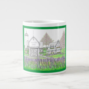 Hilltop Farm in Spring Jumbo Coffee Mug