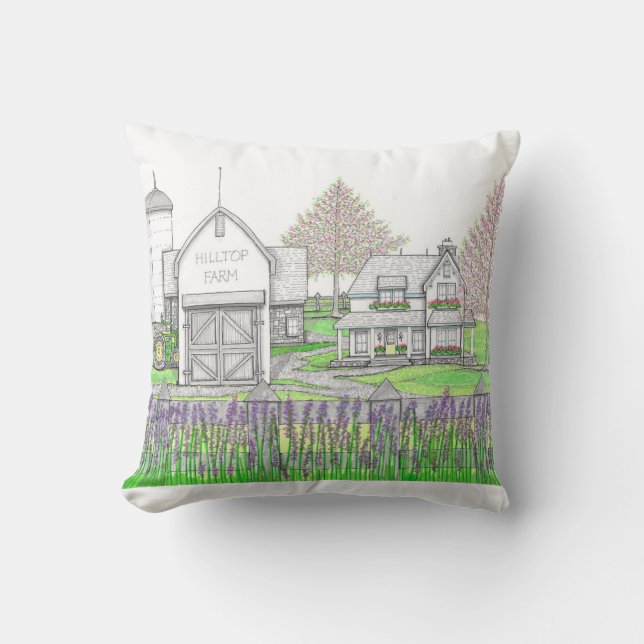 Hilltop Farm Pillow (Front)