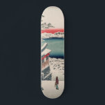 Hilltop Snow View Vintage Ukiyo-e Japanese Art Skateboard<br><div class="desc">Vintage Japanese woodblock print reproduction of Hilltop View from Yushima Tenjin Shrine,  Winter,  One Hundred Famous Views of Edo (Tokyo) by Utagawa Hiroshige (1797 - 1858). 
Search 100 Views of Edo in Vintage Art Archive for more artworks from the series.</div>