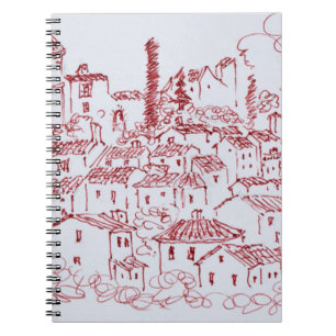 Hilltop Town of Callian South of France Notebook