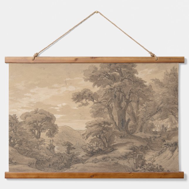 Hilly Landscape | Vintage Art Print. 0022 Hanging Tapestry (Front)