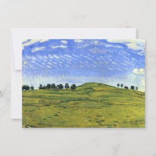 Hilly Landscape With Ravens (by Ferdinand Hodler) Card