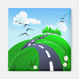 Hilly road, magnet