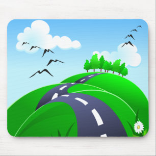 Hilly road, mousepad
