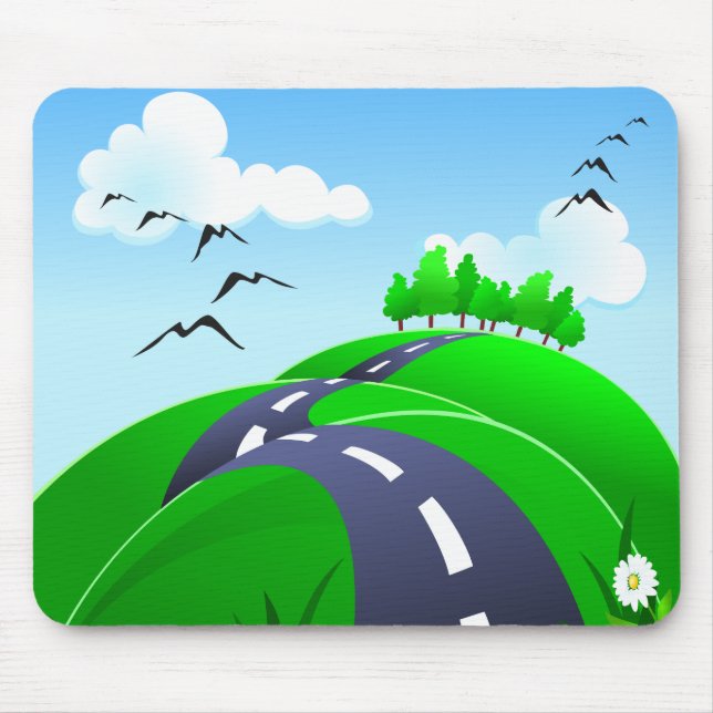 Hilly road, mousepad (Front)
