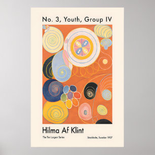 Hilma Af Klint Abstract Art Print Orange No. 3