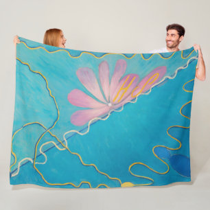 Hilma af Klint   Abstract Vintage Love - Eros I Fleece Blanket