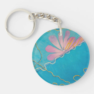 Hilma af Klint Abstract Vintage Love - Eros I Key Ring