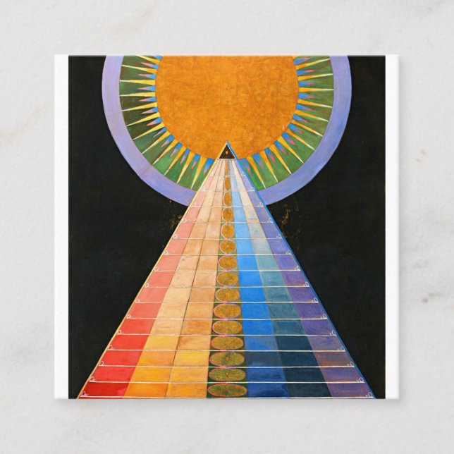 Hilma Af Klint Altarpiece No 1 Square Business Card (Front)