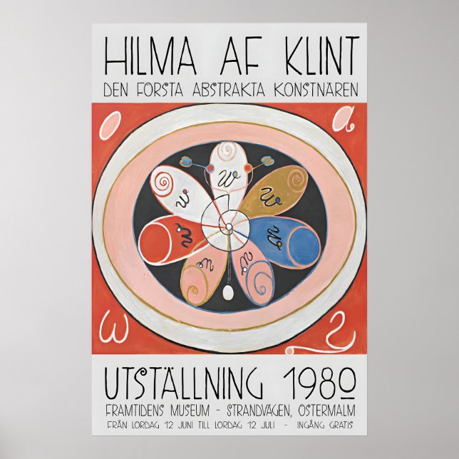 Hilma Af Klint Exhibition Poster Abstract Art (Front)