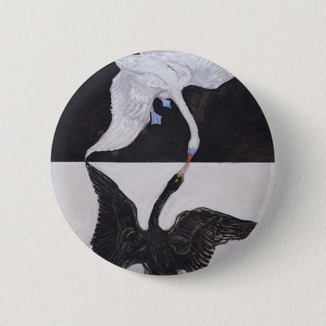 Hilma af Klint Group IX SUW The Swan 6 Cm Round Badge (Front)