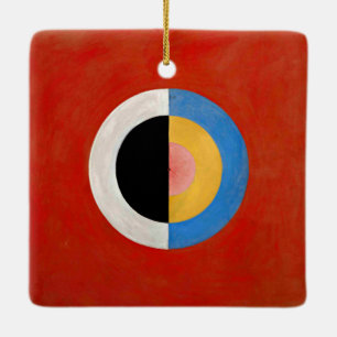 Hilma af Klint, Svanen, nr 17, colourful artwork Ceramic Ornament