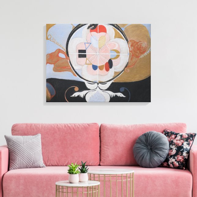 Hilma Af Klint, The Evolution No.13, Abstract Art Canvas Print (Insitu(LivingRoom))