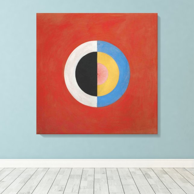 Hilma Af Klint, The Swan No.17, Abstract Art Canvas Print (Insitu(Wood Floor))