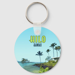 Hilo Big Island Hawaii Beach Vintage Key Ring