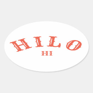 Hilo, Hawaiʻi Oval Sticker
