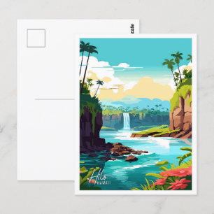 Hilo Hawaii Art Vintage Famous Travel Place Postcard