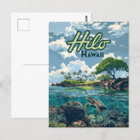 Hilo Hawaii Big Island Turtle Beach Vintage