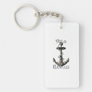 Hilo Hawaii Vacation Nautical Anchor Sailing Key Ring