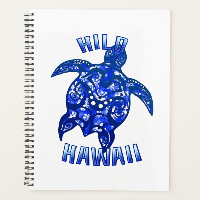 Hilo Hawaii Vacation Tribal Turtle Planner (Front)