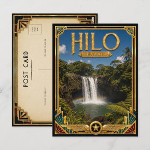 Hilo Hawaii Vintage Art Deco Golden Age Postcard
