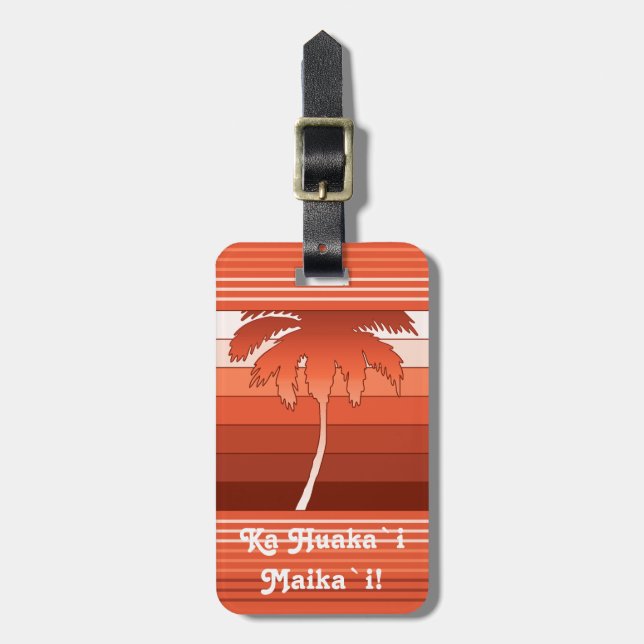 Hilo Hawaiian Palms Customisable Luggage Tags (Front Vertical)