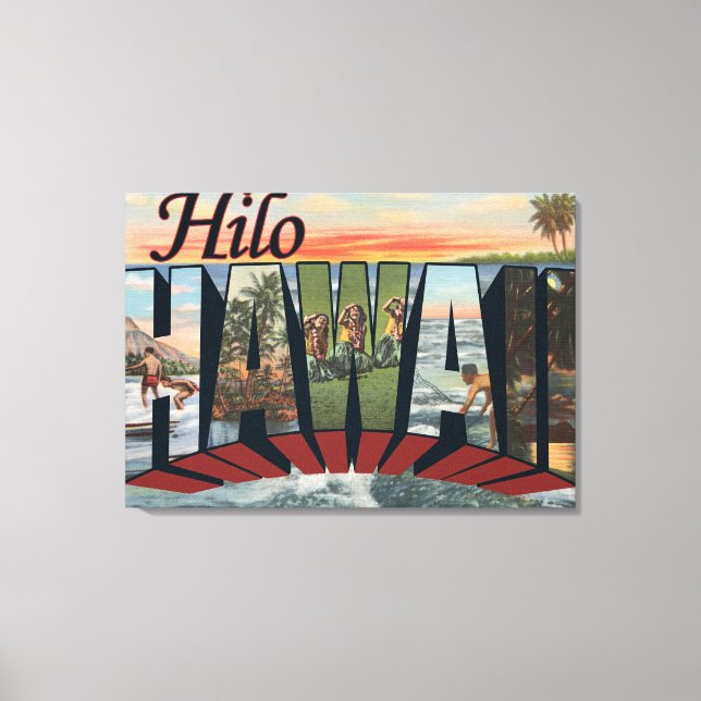 Hilo, HawaiiLarge Letter ScenesHilo, HI Canvas Print (Front)