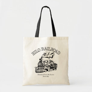 Hilo Railroad Vintage Steam Train  Tote Bag