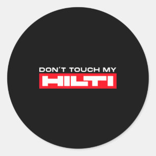 Hilti Fan Construction - Men's Black Short Sleeve Classic Round Sticker