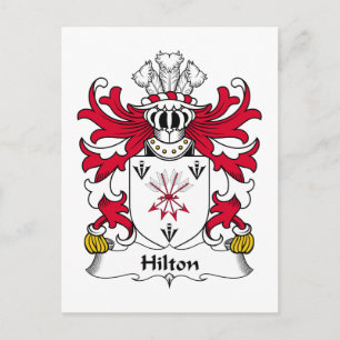 Hilton Family Crest Postcard