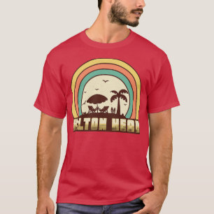 Hilton Head Beach Retro Sunset Style T-Shirt