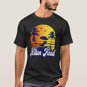 Hilton Head Carolina Sunset Beach Retro T-Shirt