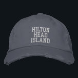 HILTON HEAD ISLAND Blue Vintage Style Distressed Embroidered Hat<br><div class="desc">HILTON HEAD ISLAND White Embroidered on Blue vintage style distressed cotton hat. Makes a wonderful gift for anybody who loves Hilton Head SC! If you would prefer to have your personal text then simply select "Personalise this template" details button to enter your choice of custom text. Embroidery is also customisable...</div>