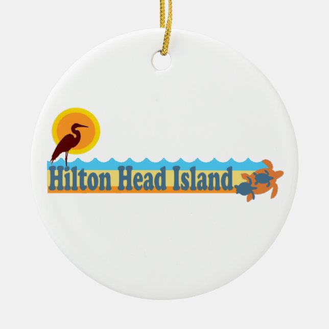 Hilton Head Island. Ceramic Tree Decoration (Front)
