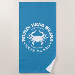 Hilton Head Island (crab) Beach Towel