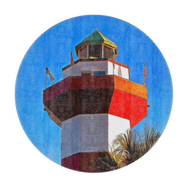 Hilton Head Island Harbour Town Lighthouse Cutting Board (Front)