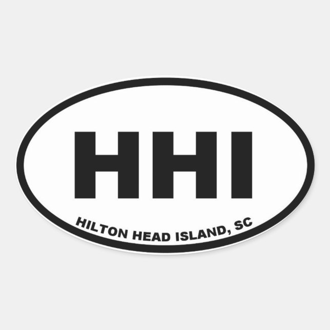Hilton Head Island HHI Oval Sticker (Front)