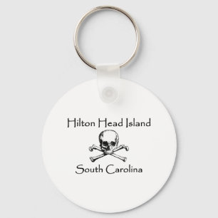 Hilton Head Island Jolly Roger Logo Key Ring