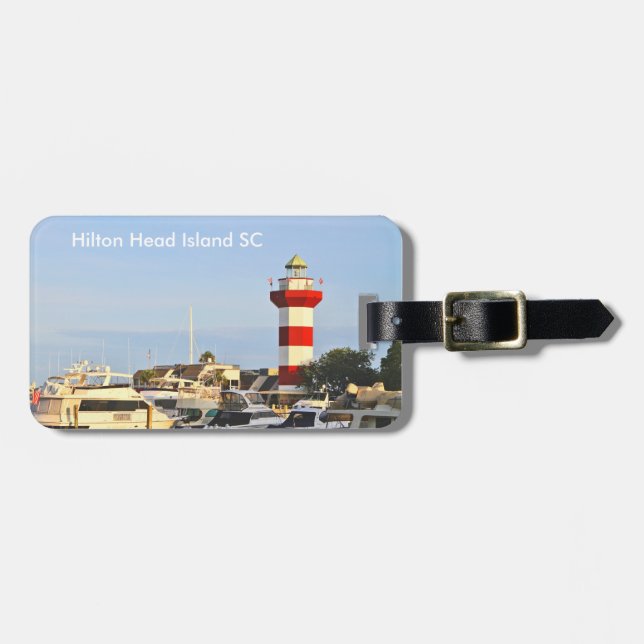 Hilton Head Island Lighthouse on luggage tag (Front Horizontal)