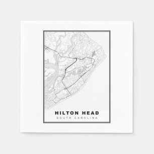 Hilton Head Island Map Napkin